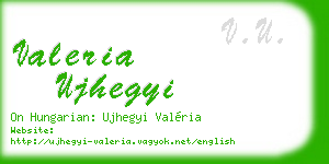 valeria ujhegyi business card